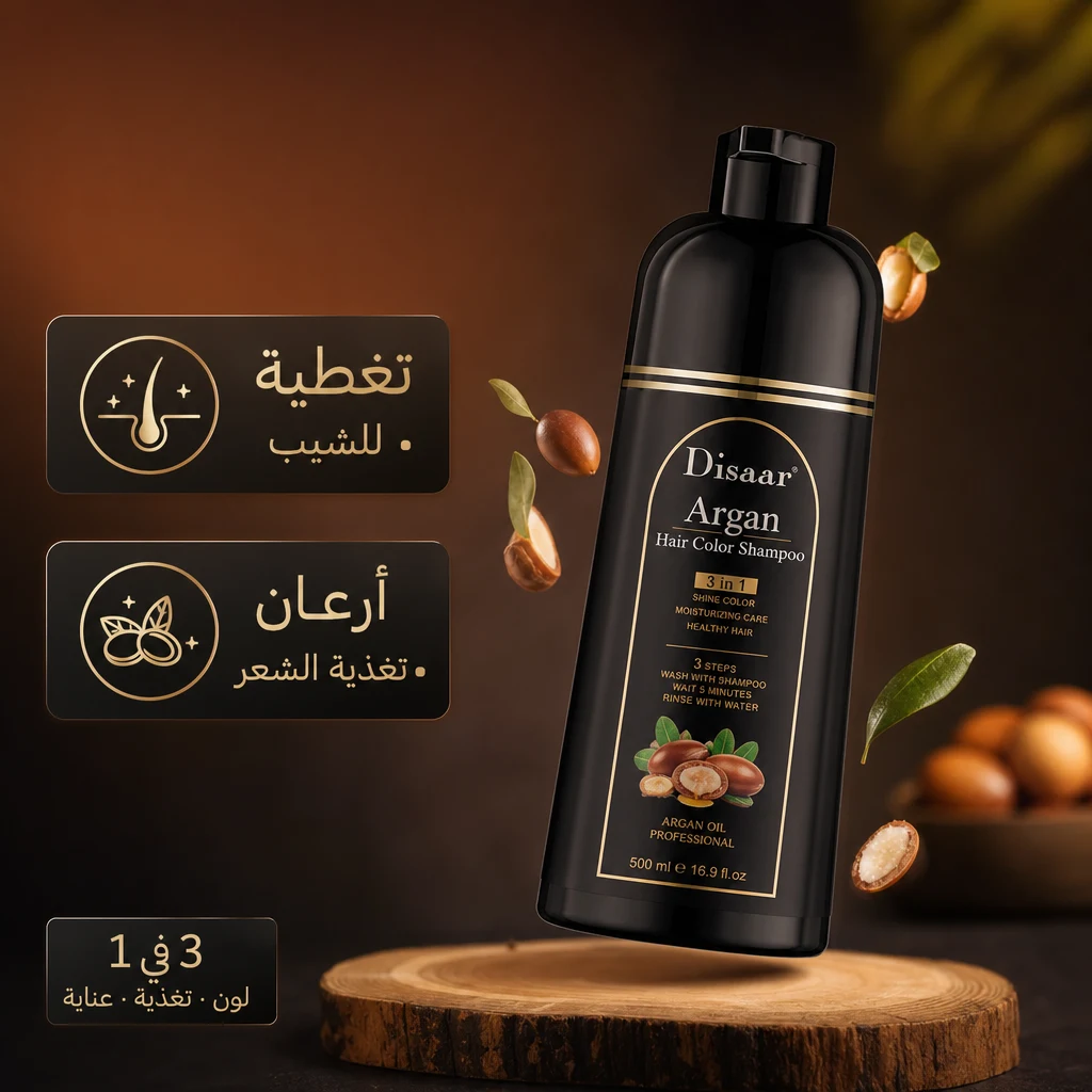 شامبو تغطية الشيب بزيت الأرغان